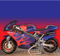  mini moto Flamme Design 
